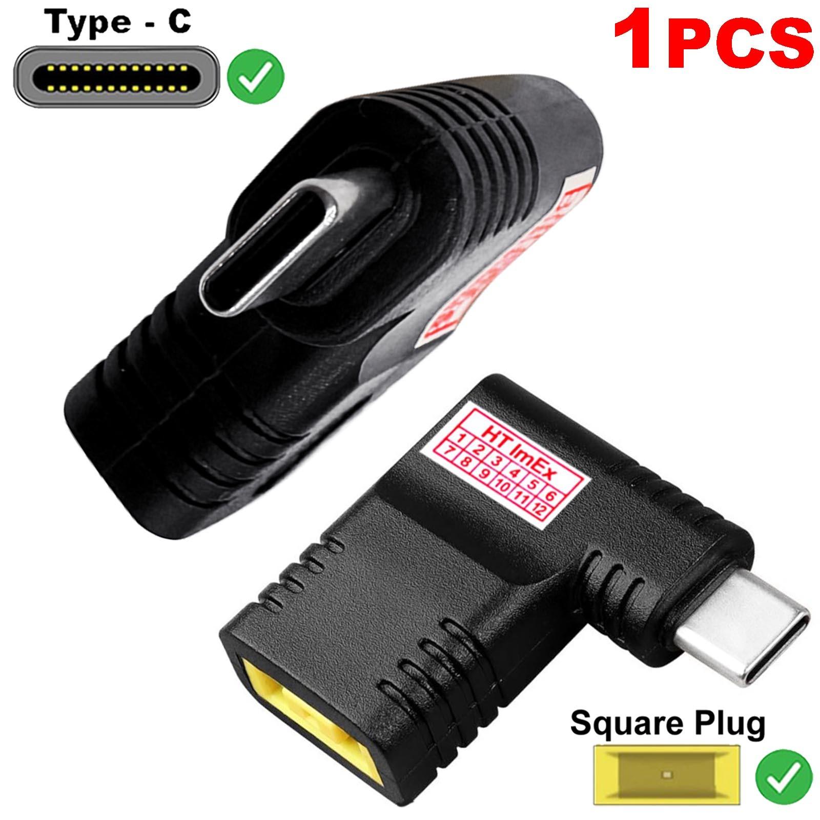 HT ImEx 90° USB C Typ C zu DC Stromwandle Stromladegerät Adapter für Lenovo ThinkPad 65W