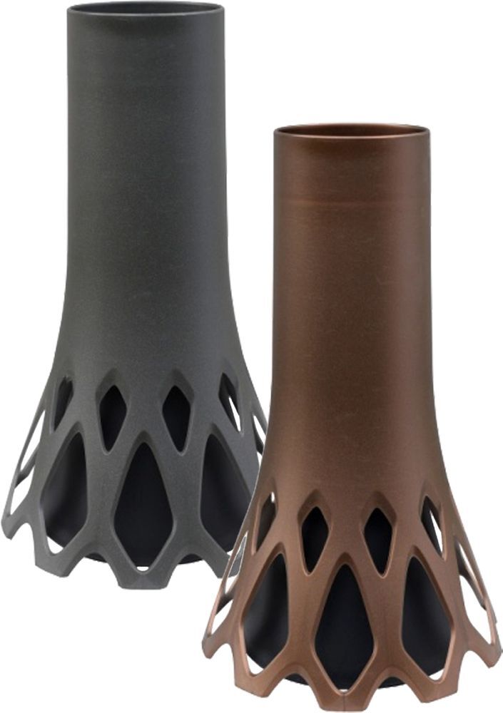 Plastia ROSETA Grabvase – 1,3 Liter, Schwarz, Mit Sockelgewicht (1,4 Kg)