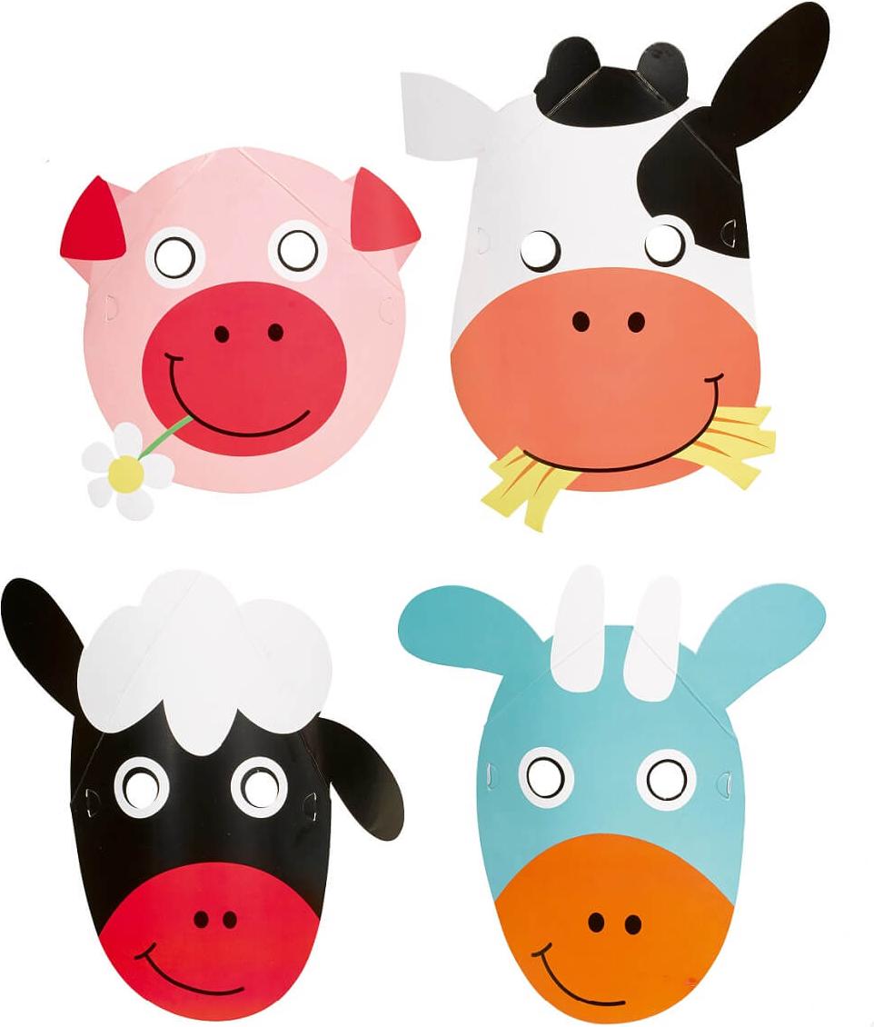Amscan Pappmasken Bauernhoftiere