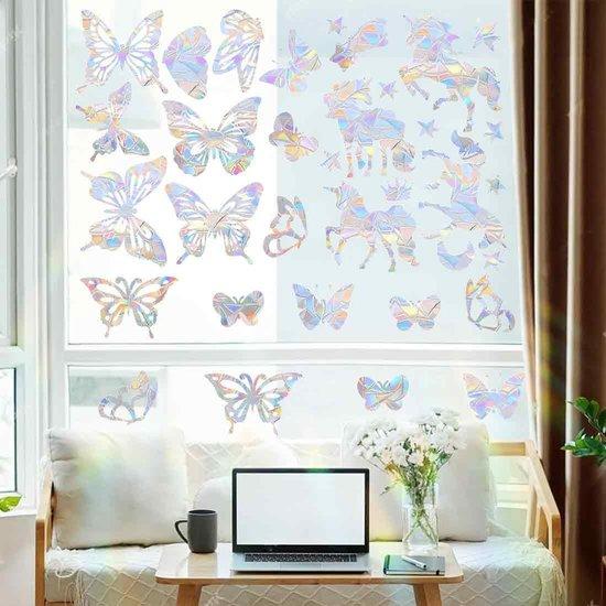 OEM Kollisionsvermeidende Fensterstickers - Vogelschutz - 3 Blätter mit Regenbogen-Vogelart 2026