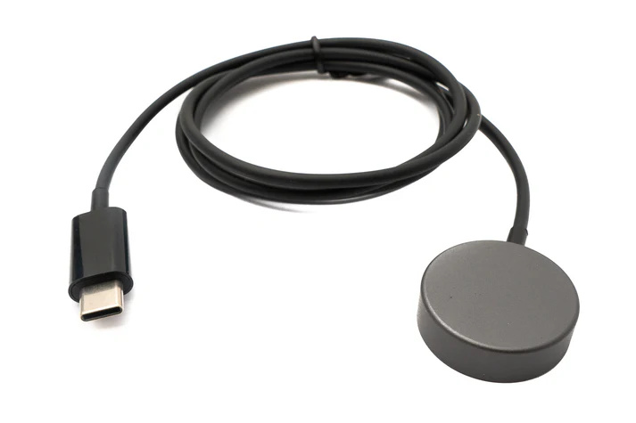 SYSTEM-S USB 3.1 kábel 100 cm nabíjacia stanica pre Galaxy Watch 5 4 3 Active 2 1 v čiernej farbe