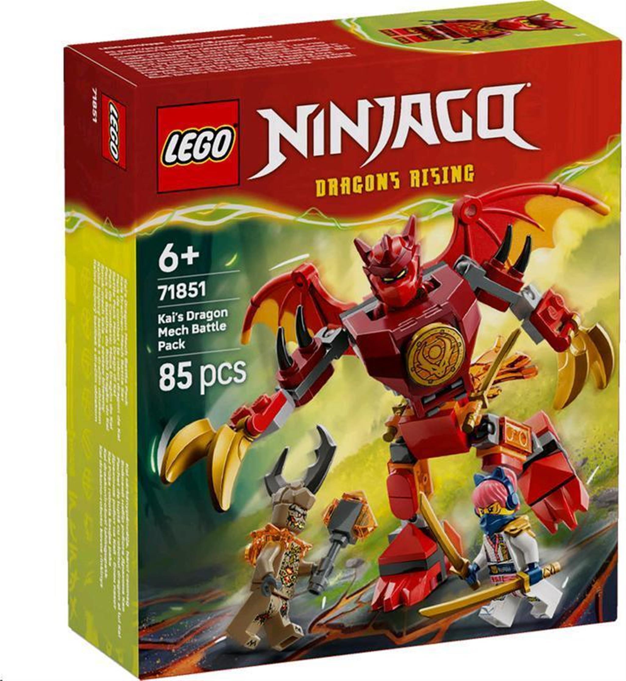 LEGO NINJAGO Kaiov bojový balíček s dračím oblekom, Stavebnica, 6 rok / roky, Plast, 85 kusov, 112 g