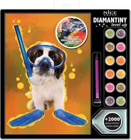 DIAMANTINY Level Up - Haustiere - Actividades Kristallkunst, Diamantmalerei Kit, Sub DIAMANTINY