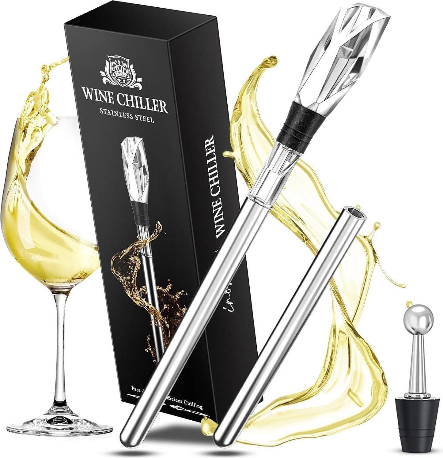 Sonstige INOMO Weinkühlstab mit Ausgießer 2er Set in edler Geschenkbox