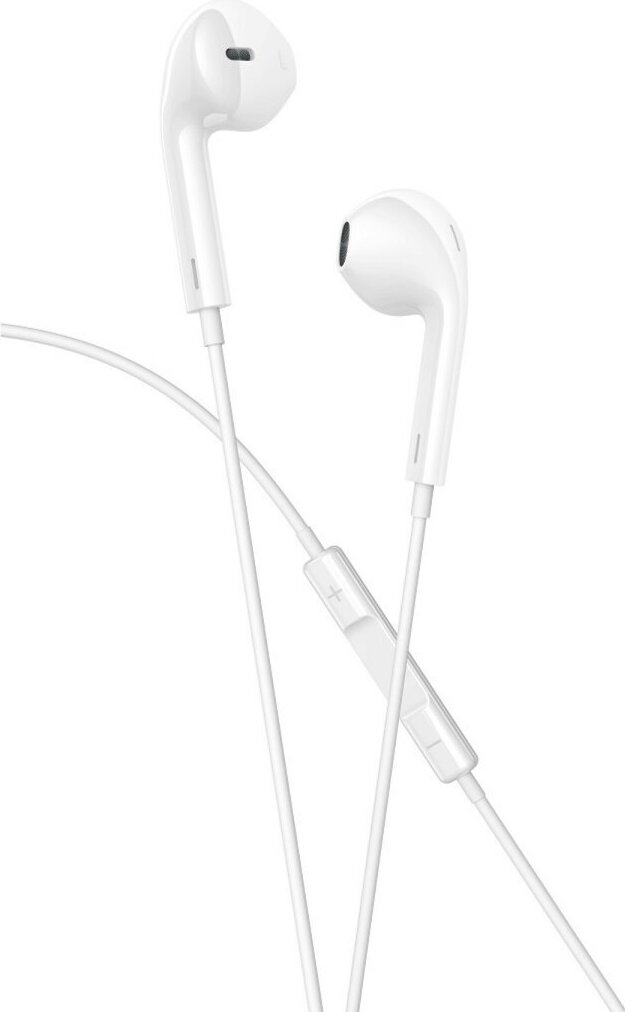 XO Káblové slúchadlá do uší s pripojením USB-C 1,2 m z pružného silikónu Biela