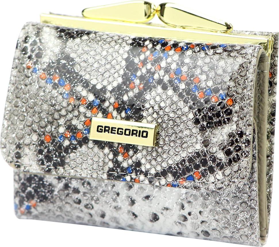 Gregorio Damen-Geldbörse, klein, mit Schlangenmuster