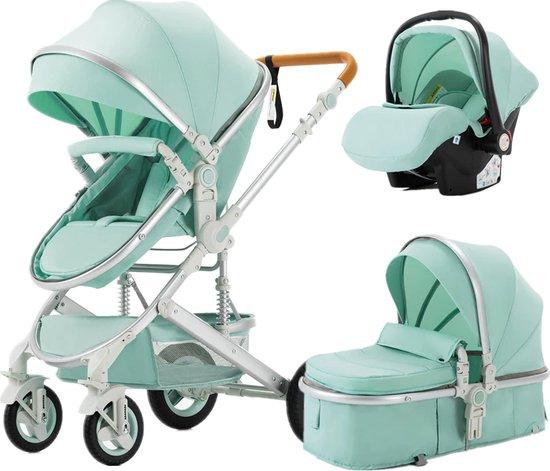 OEM 3-in-1 Kinderwagen - Wandelwagen - Autostoel - Buggy - Inklapbaar - Grün/Türkis - 0-36 Monate 2026
