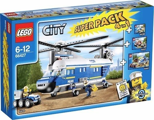 Lego City 66427 4In1 Super Pack 4439+4436+4437+4441 Mit 9 Figuren Und Zubehör Image