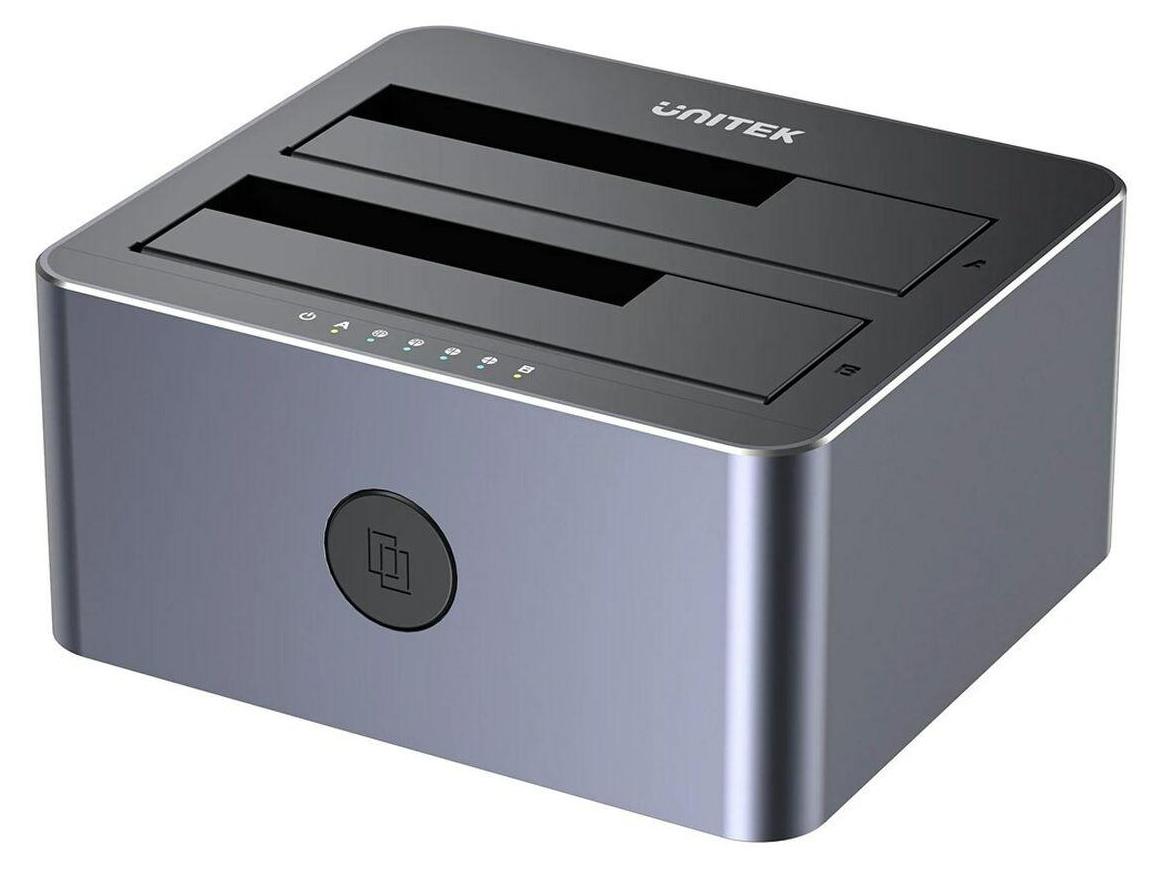 UNITEK Y-3026GY01-EU, HDD, SSD, SATA, Serial ATA II, Serial ATA III, 2.5,3.5", 40 TB, USB 3.2 Gen 1 (3.1 Gen 1) Type-B, Grau