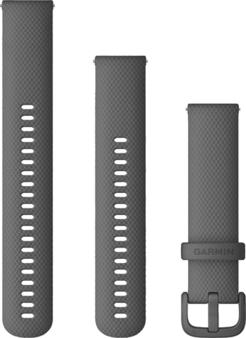 Garmin Náhradný náramok 18 mm silikónová svetlo šedá strieborná pracka - 010-12932-00