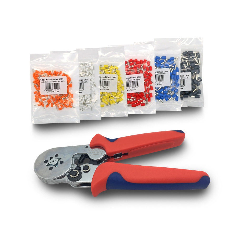 Crimpzange Presszange Kabelschuhe Crimpwerkzeug für Aderendhülsen 6-50mm DHL 