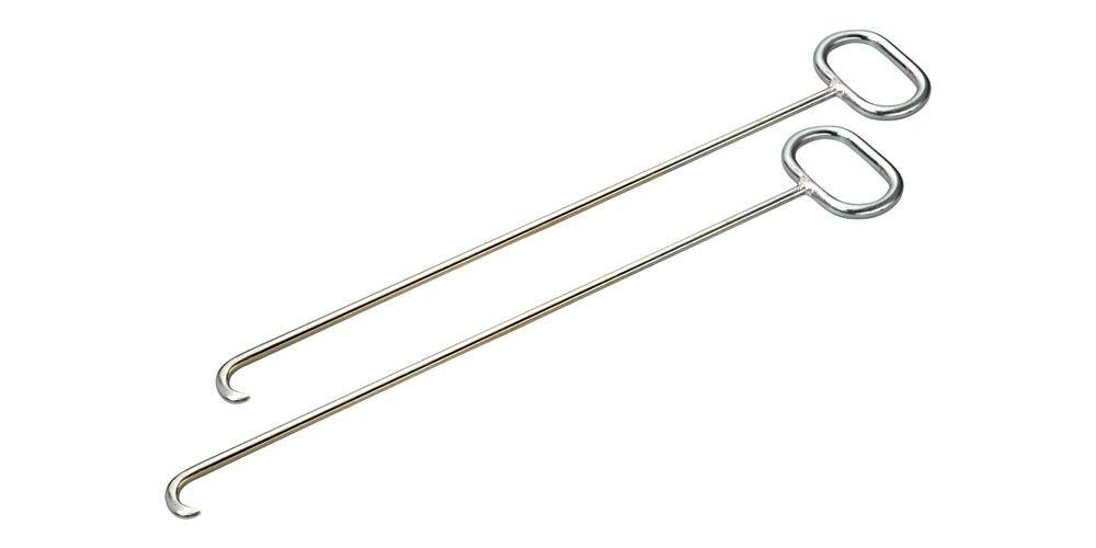 Harkers Fachgrosshandel für Armaturen Kanaldeckelheber L.800mm m.spitzem U-Haken verz.HÄRKE 480052