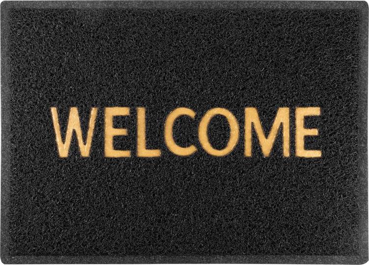 Zerbino Welcome Relaxdays 40x60 Cm Rosso | Tappeto Asciugapassi Elegante Per Ingresso | Antiscivolo In PVC E Poliestere
