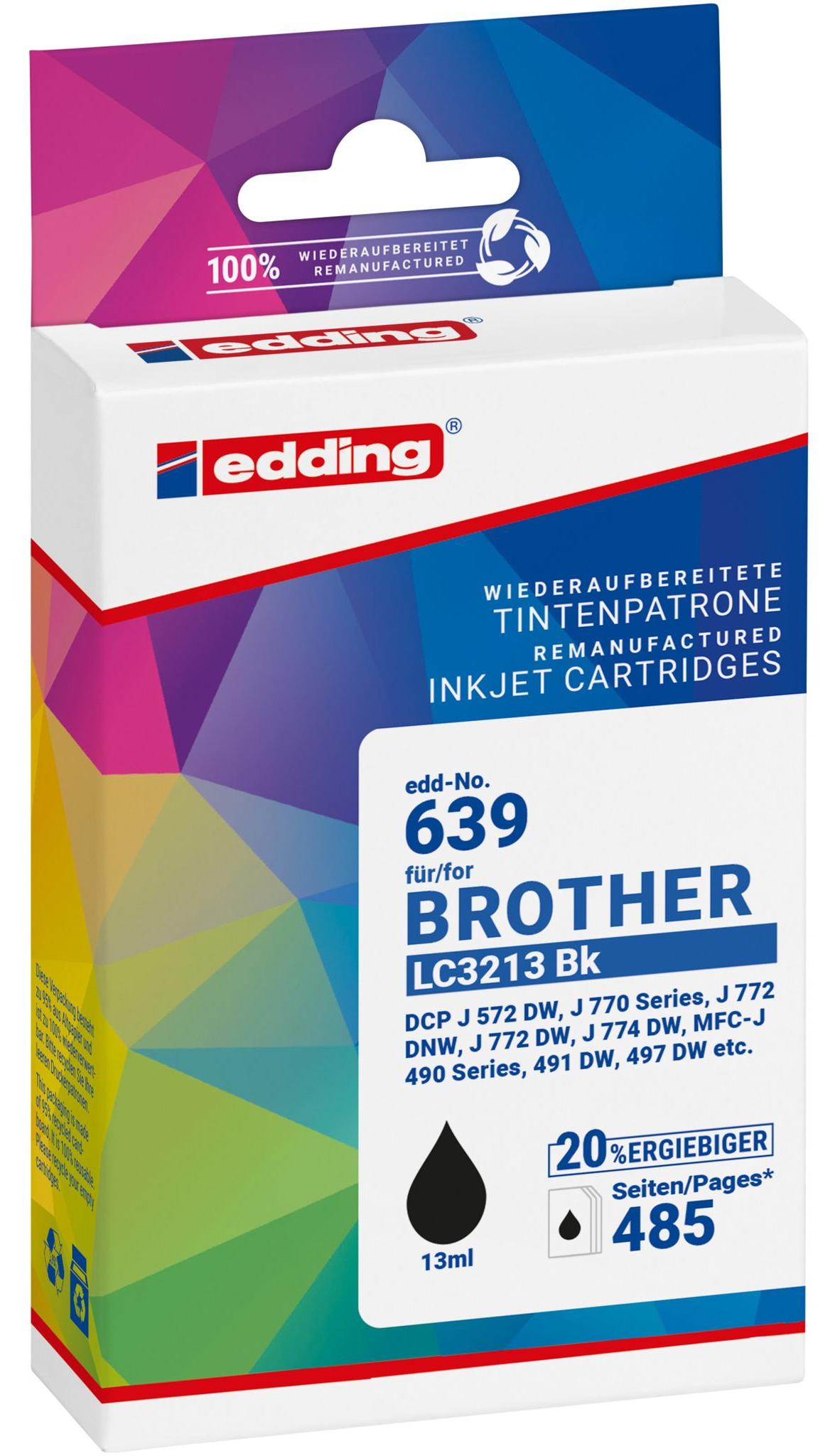 Edding EDD-639, Čierna, 13 ml, 1 kusov, 485 strany, Balenie po jednom kuse