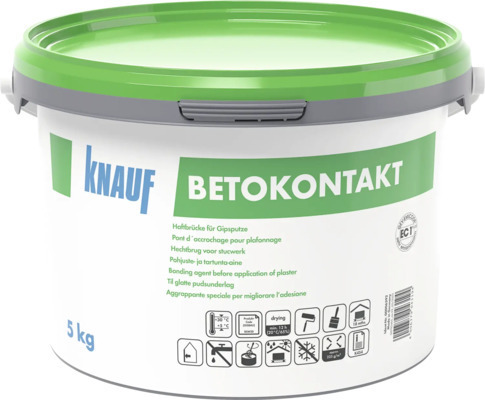 Knauf Betokontakt Haftgrund Rot lösemittelfrei für Gipsputz auf Beton 5 kg 4961181