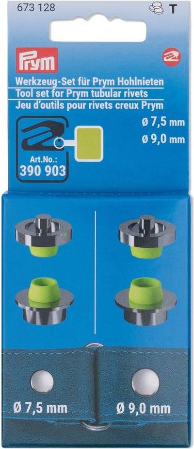 Prym Werkzeug Set für Hohlnieten 7.5 bis 9.0 mm Nieten Werkzeug Prym Zubehör 673128