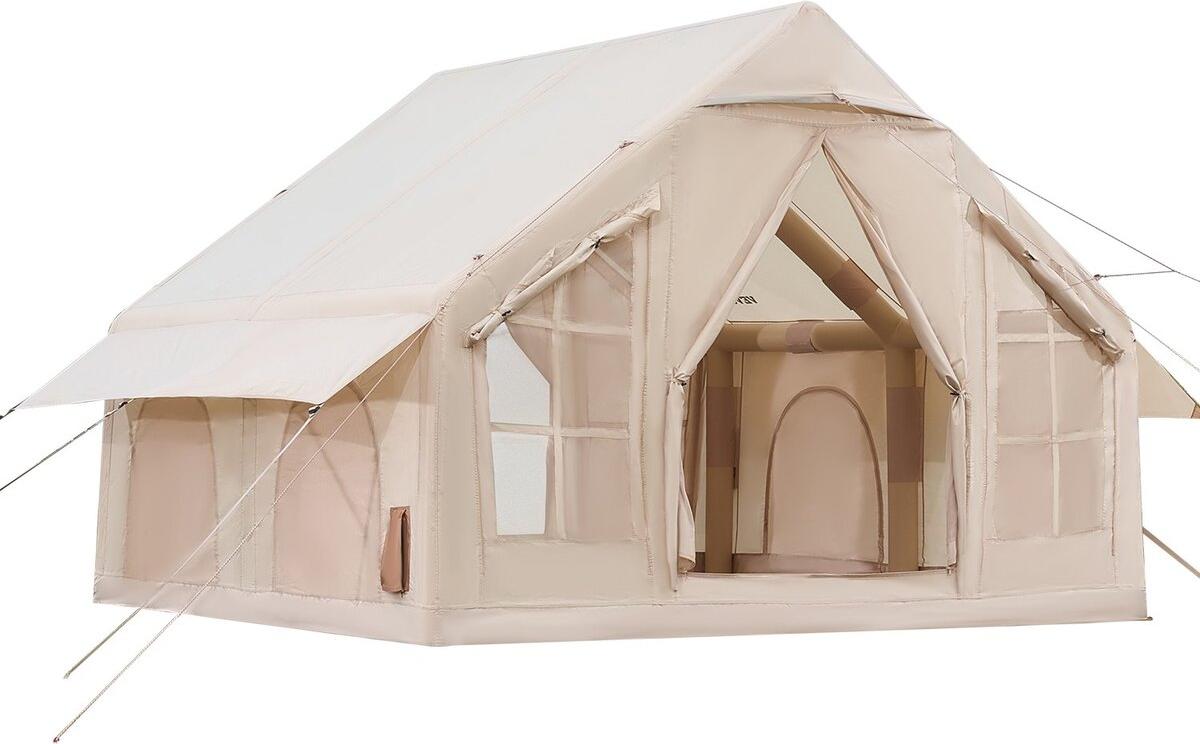 VEVOR Inflatable Tent for Camping 4-6 Person Glamping Tent with Pump Easy Set up