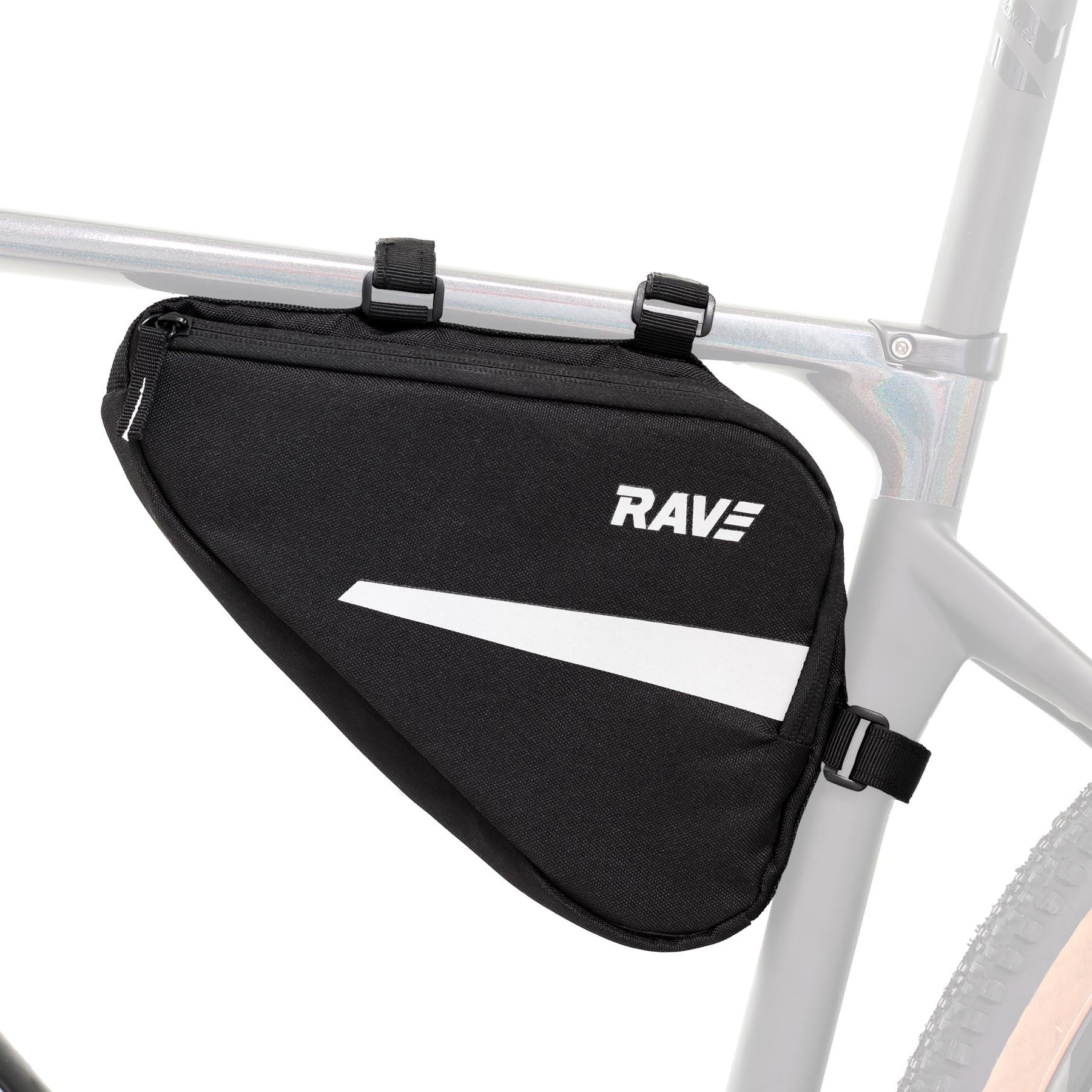 RAVE Fahrrad Triangle Rahmentasche Fahrradtasche Fahrradzubehör - ca. 1,5 Liter - Schwarz R100111