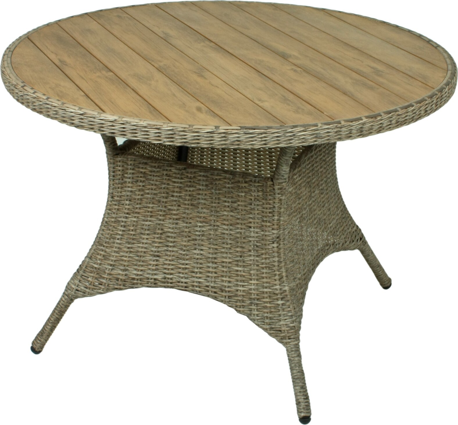 Tisch BASTIA, rund, Teak-Look