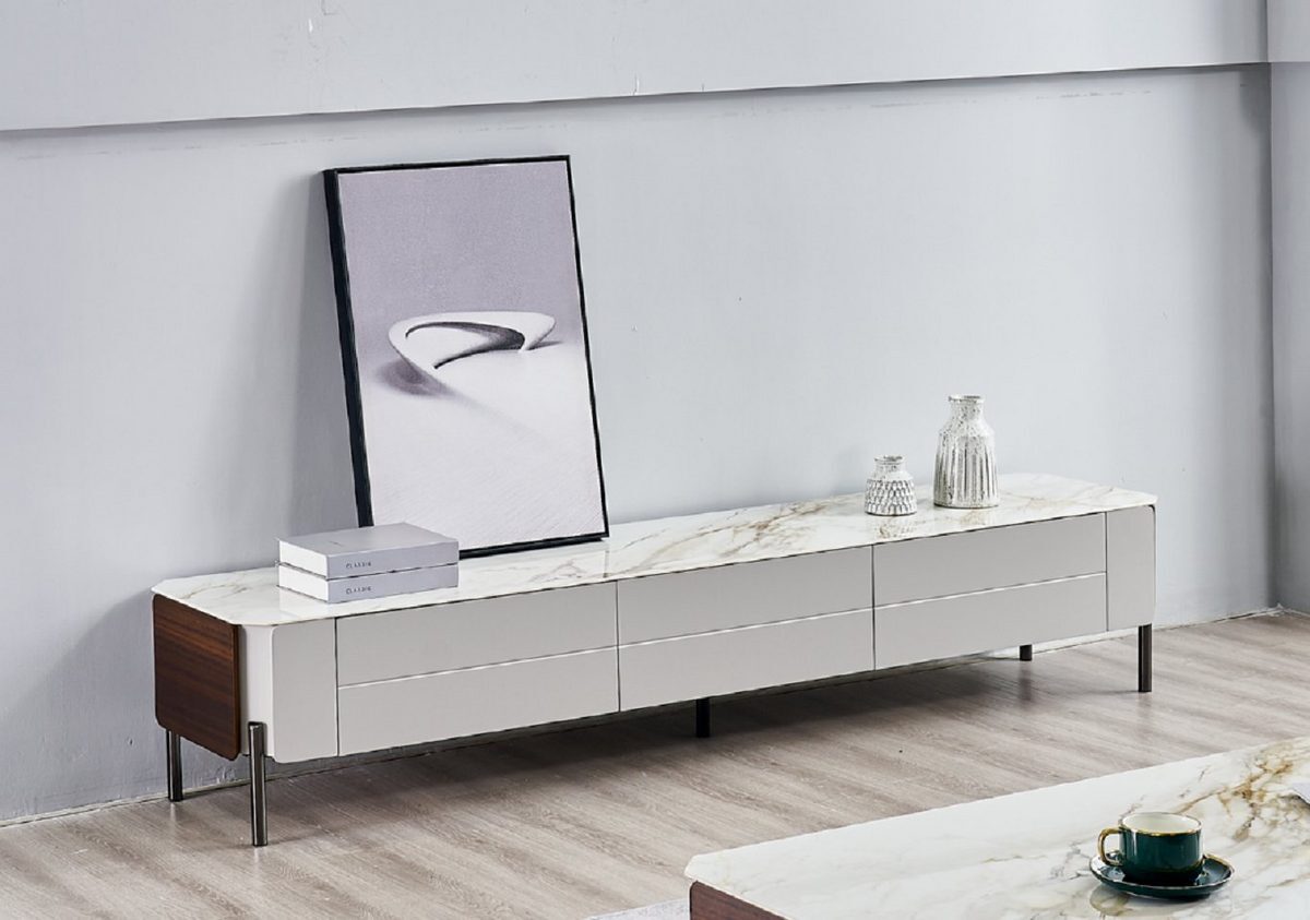 Wohnzimmer Neu TV-Schrank Weiß Sideboard Holz Modern JVmoebel