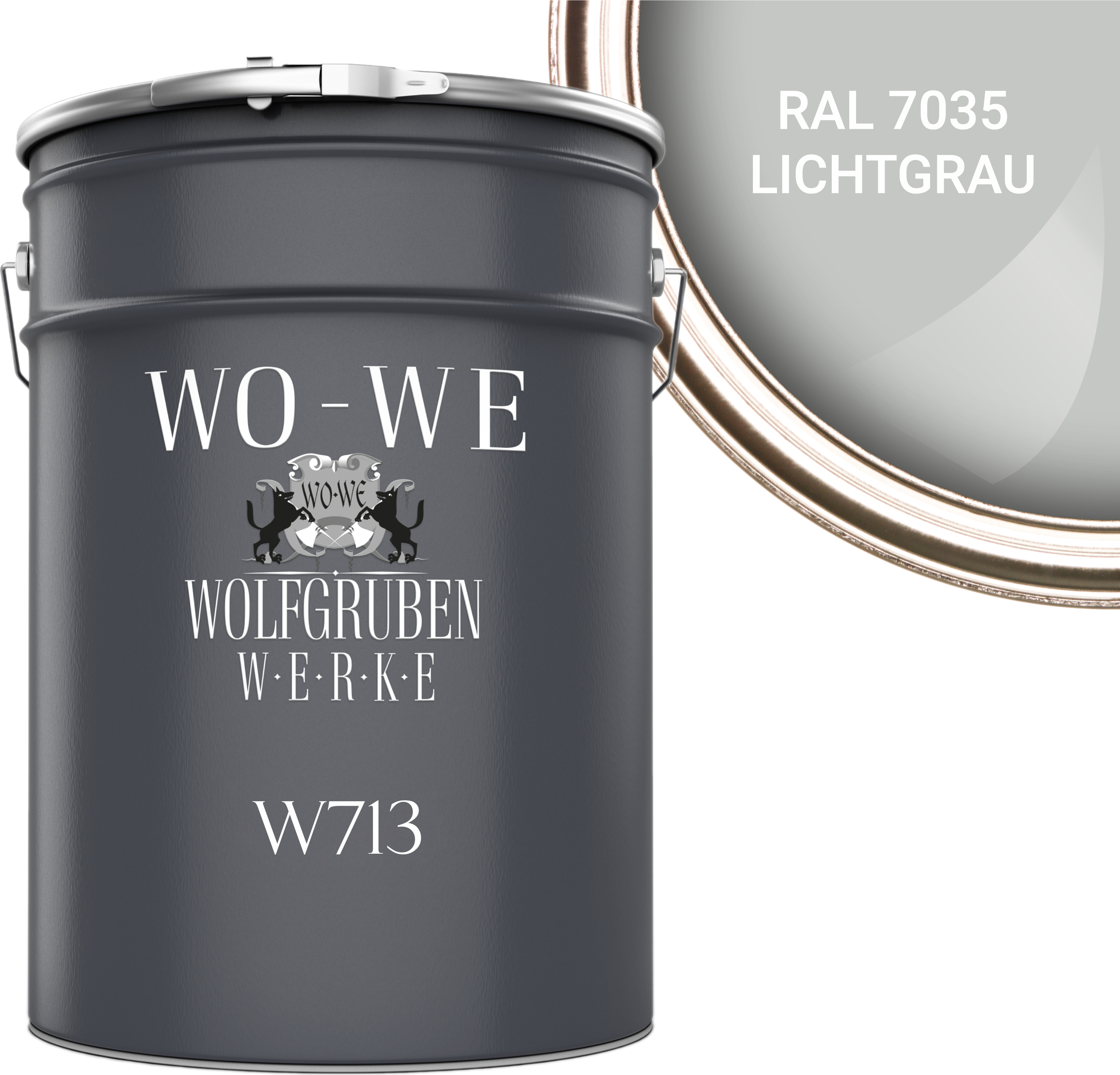 Fliesenlack Fliesenfarbe Wandfliesen WO-WE W713 Lichtgrau ähnl. RAL 7035 - 2,5L
