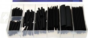 Geko Schrumpfschlauch-Set 127 Stück schwarz Isolierschlauch Schrumpfschläuche G02924