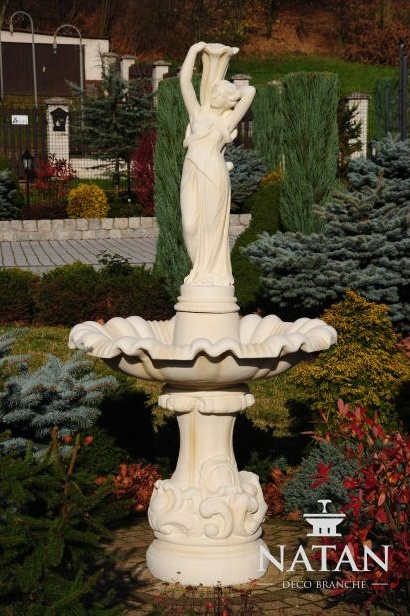 AEA Springbrunnen Garten Teich Brunnen 192cm Steinbrunnen Gartenbrunnen Fontaine Neu JVM4062292043192