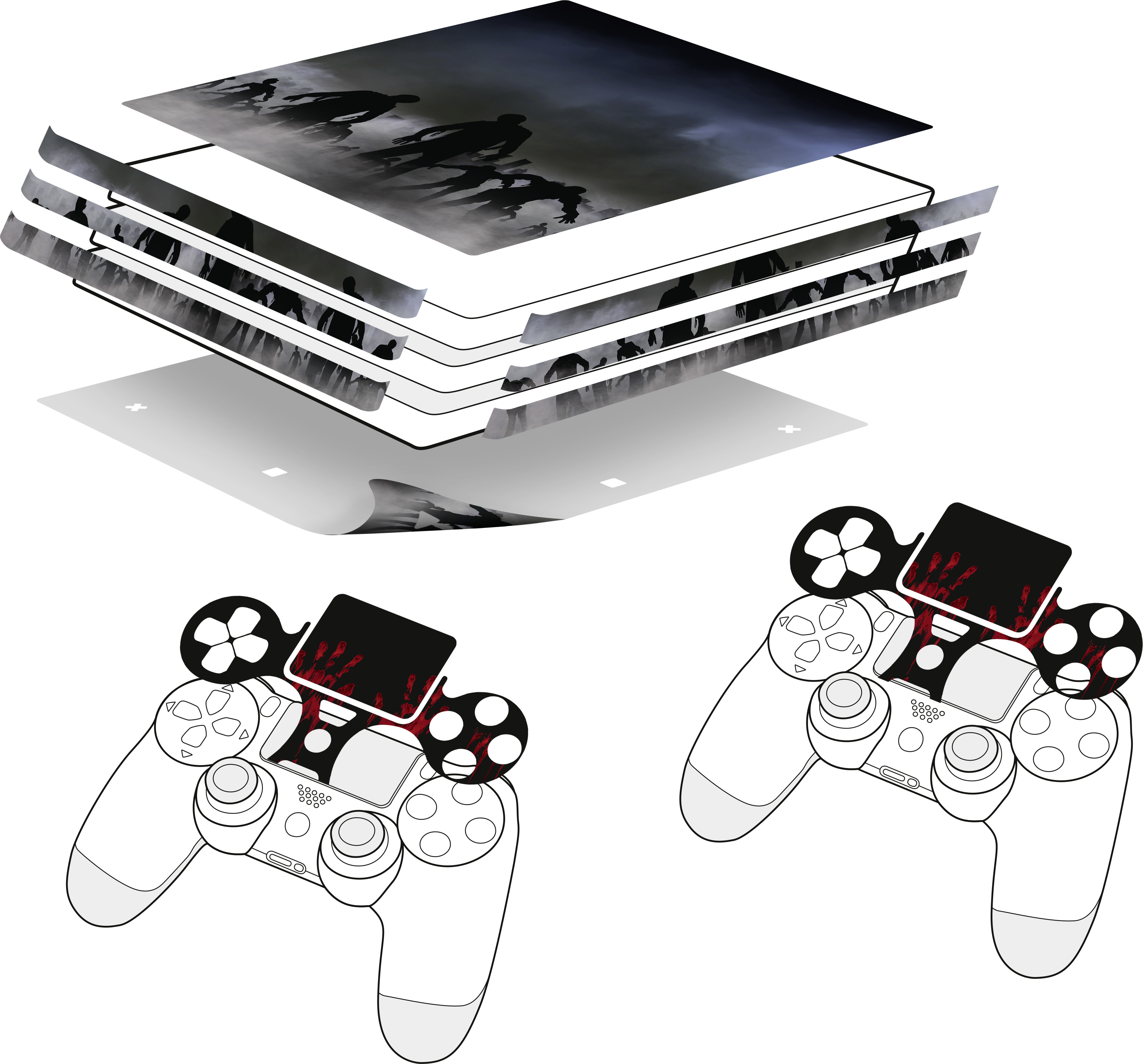 SPEEDLINK Nálepka pre PS4 Pro a ovládač, Zombie