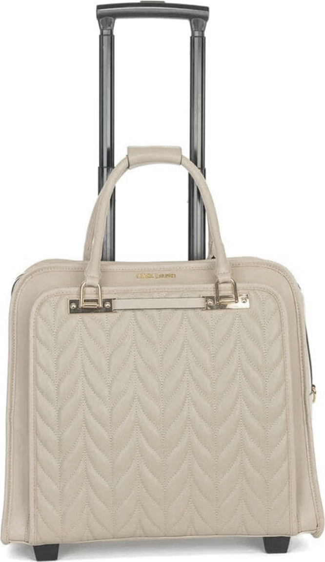 Olivia Lauren Kompakte Rollen Damen Aktentasche Trolley Groß Beige Hell Laptoptrolley Bowatex Kompakte Rollen Damen Aktentasche Trolley Groß Beige Laptoptrolley