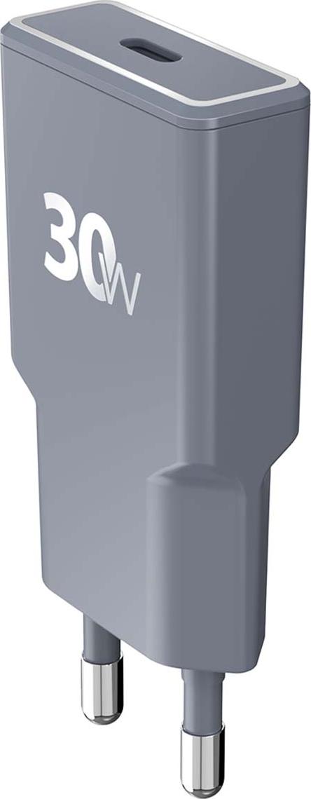 Force Power, USB-A Ladegerät 30 W Power Delivery UltraGaN Schnell, Grau FPCS30WCPDSLIMOFGRG