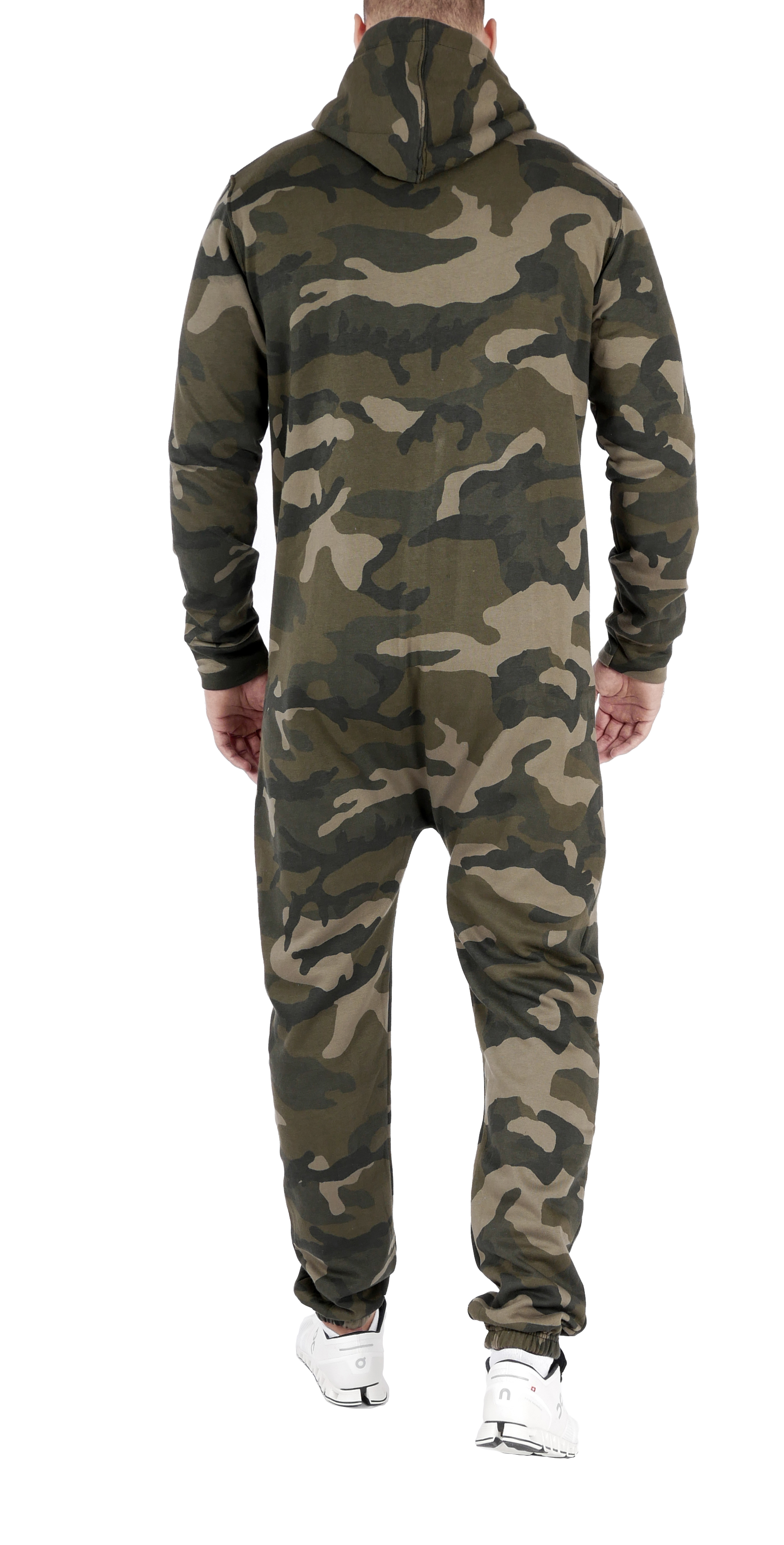 Finchman Herren Sommerjumpsuit kurz Anzug Overall Onesie Jumpsuit Camouflage 