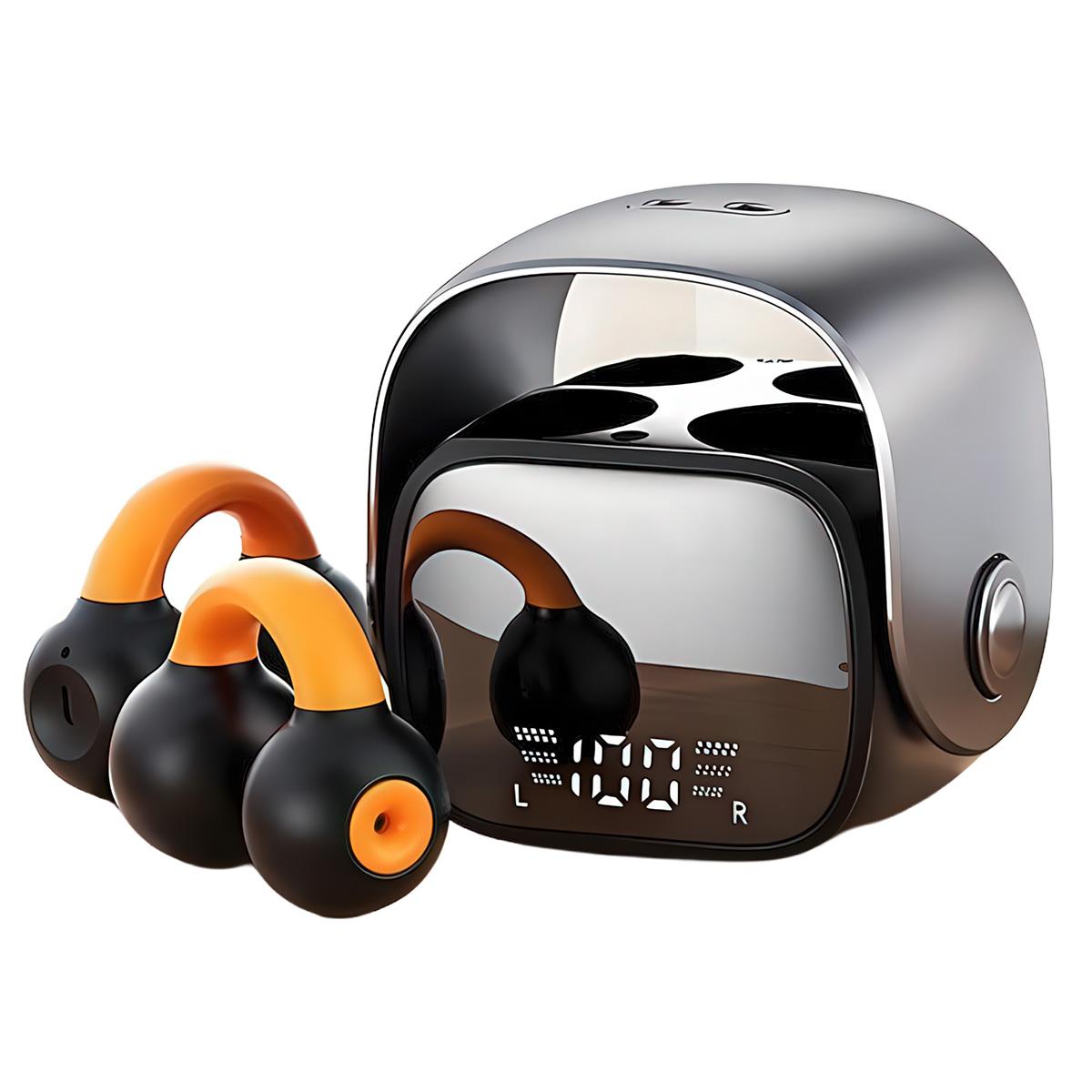 Dopwii Bluetooth Sport-Ohrhörer mit Ohrclip, Version 5.3, kabellos mit LED-Ladecase, zum Anclipsen, perfekt für Laufen, Fitness & kleine Ohren KAUF-TRAD-CE2188-018