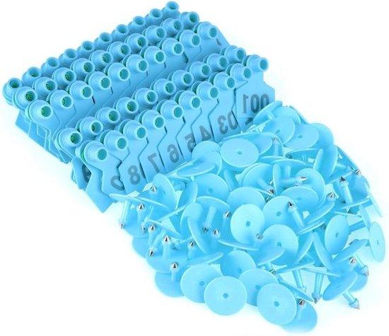 OEM Blaue Plastik Ohrmarken 1-100 für Schafe Ziegen Schweine Rinder 2026