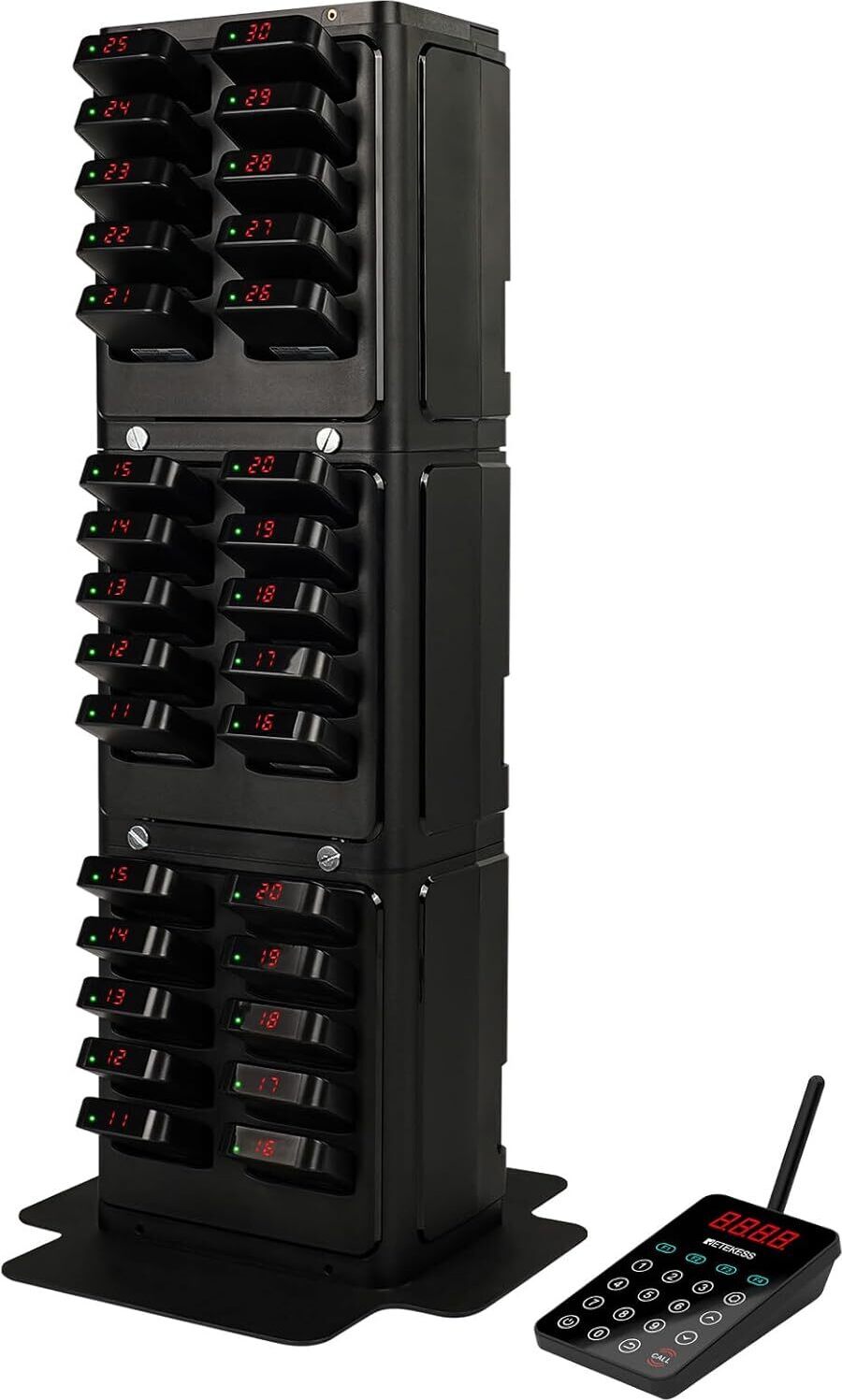 Retekess TD177 Pager Gastronomie, 30 Pagers, Automatisches Pairing, Outdoor 500M, 300 mAh Batterie, Pager Pieper, Rugged Pager für Food Court EUF9633A-F9633CX2-F9633DX20