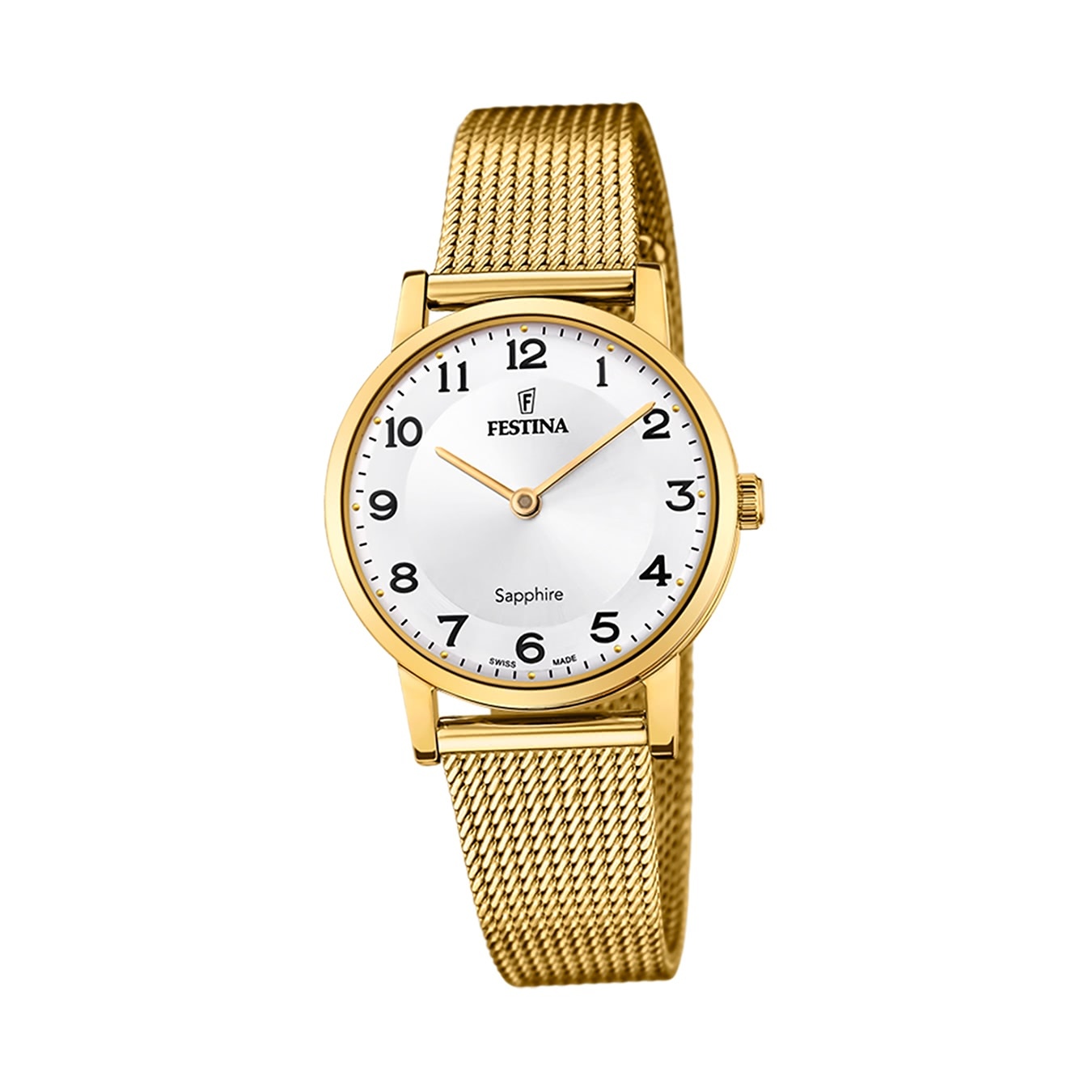 Festina dámske hodinky z nehrdzavejúcej ocele zlaté Festina Swiss made náramkové hodinky D2UF20023/5