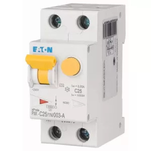 Eaton FI/LS Kombination, 25 A, 30 mA, LS-Charakteristik: C, 1p+N, FI-Charakteristik: A 236966