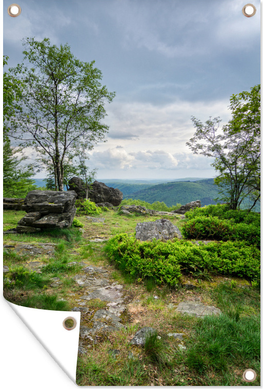 MuchoWow® 40x60 cm Outdoor-Poster Gartendeko Sichtschutz Garten Poster für den Garten Ein Hochpunkt in den Ardennen 133|3749644