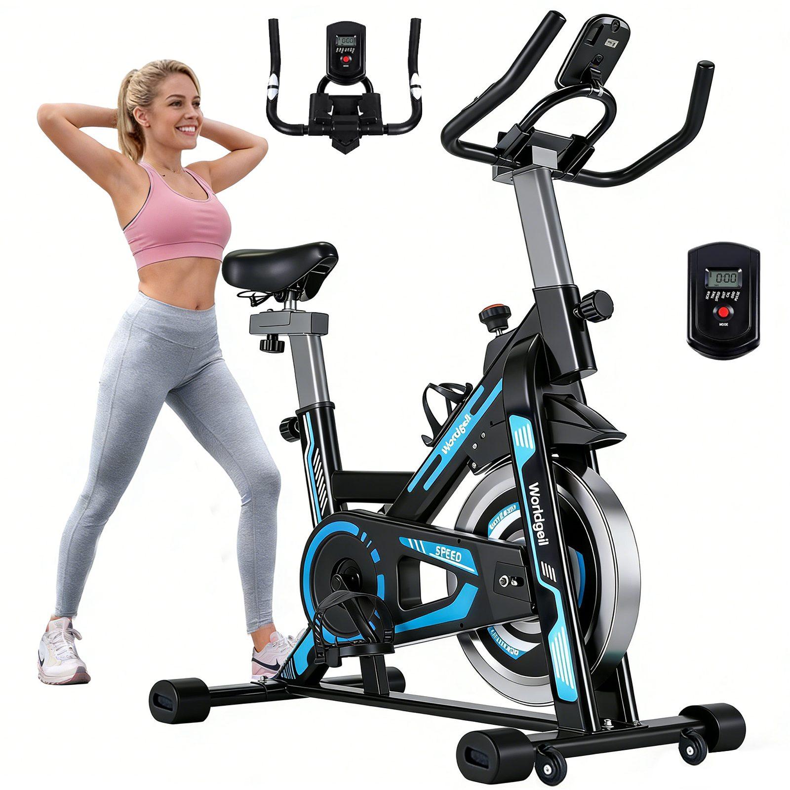 ZMH Heimtrainer Fahrrad Ergometer mit Magnetwiderstand Hometrainer mit LCD Display Tablet Halterung Bike Indoor Fitnessbikes Fahrradtrainer JSDHBK15