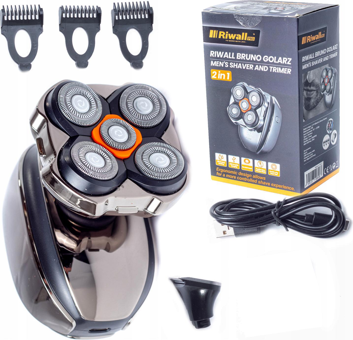 Riwall Pro Akku-Rasierer Riwall Bruno Rbgm-01 Herrenrasierer Trimmer BRUNO GOLARZ