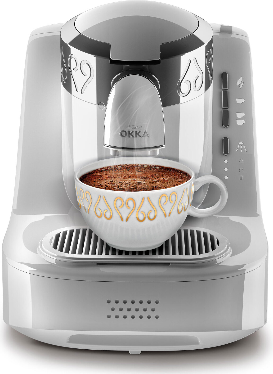 arzum moka kávovar OKKA White- Silver