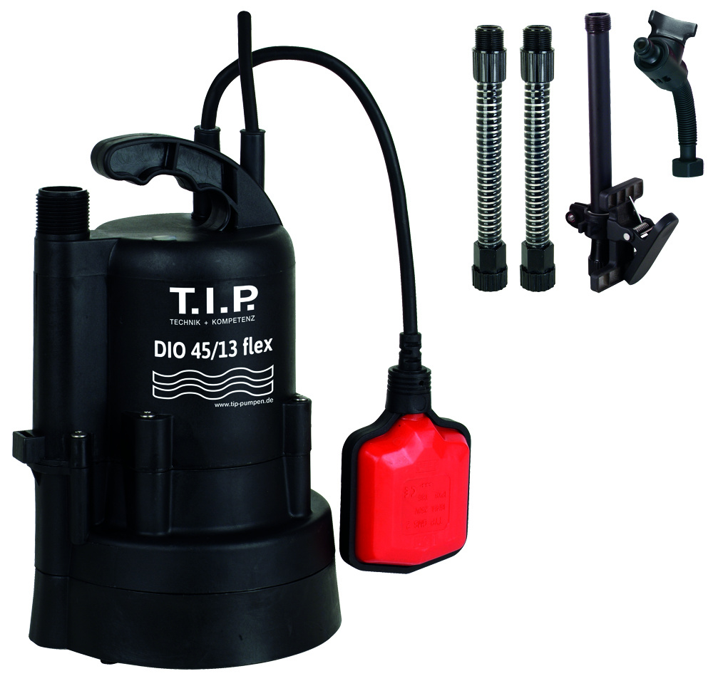 T.I.P. Regenfasspumpe DIO 45/13, Fördermenge max. 2.700 l/h, Leistung: 350 W, Förderhöhe: 13 m 30263