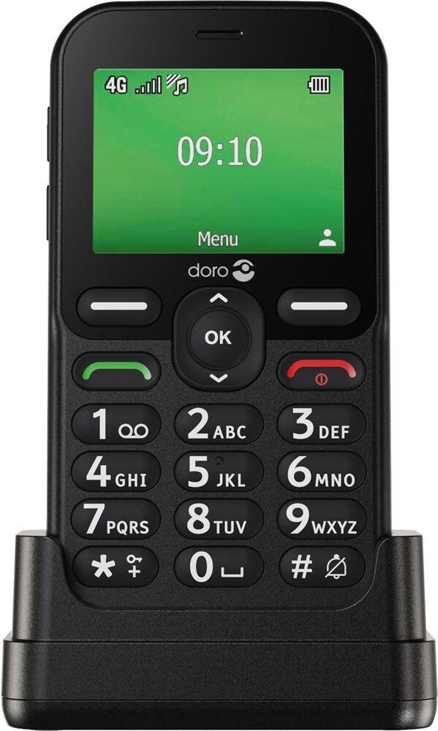 Doro Leva E10, Navýšku, Single SIM, 6,1 cm (2.4"), 0,3 MP, 1150 mAh, Čierna