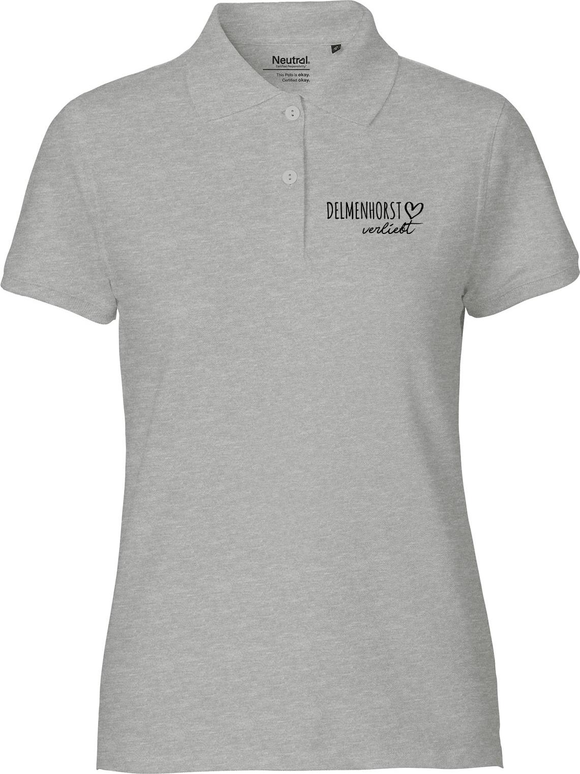 Hellweg Druckerei Huuraa Damen Polo Shirt Delmenhorst verliebt XXL Sport Grey Bio Baumwolle Fairtrade Poloshirt Geschenkidee 5217DP-XXL-SGREY