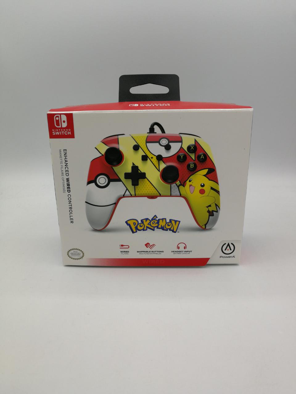 PowerA Nintendo Switch káblový ovládač Pokemon Enhanced Wired Controller - Pikachu Pop Art