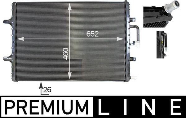 MAHLE Ladeluftkühler CIR 2 000P für AUDI A6 Avant (4G5, 4GD, C7)