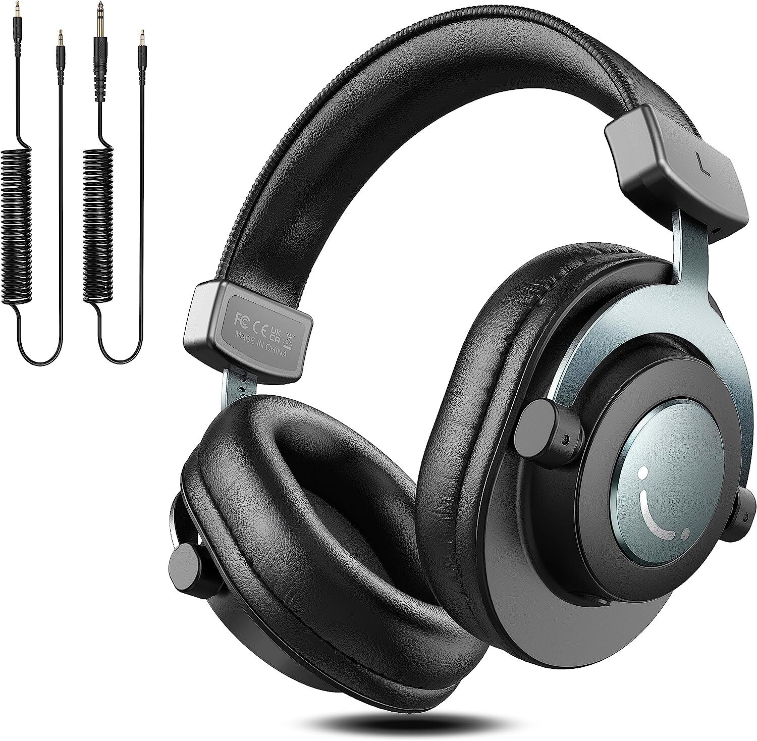 FIFINE Over Ear Kopfhörer mit Kabel Studio Kopfhörer DJ Headphones mit 6.35 & 3.5mm Klinke