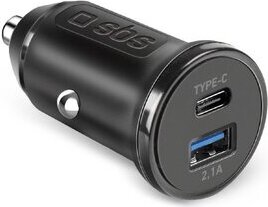 SBS TECRTC1USB2AUL - Auto - zapaľovač cigariet - 5 V - čierna