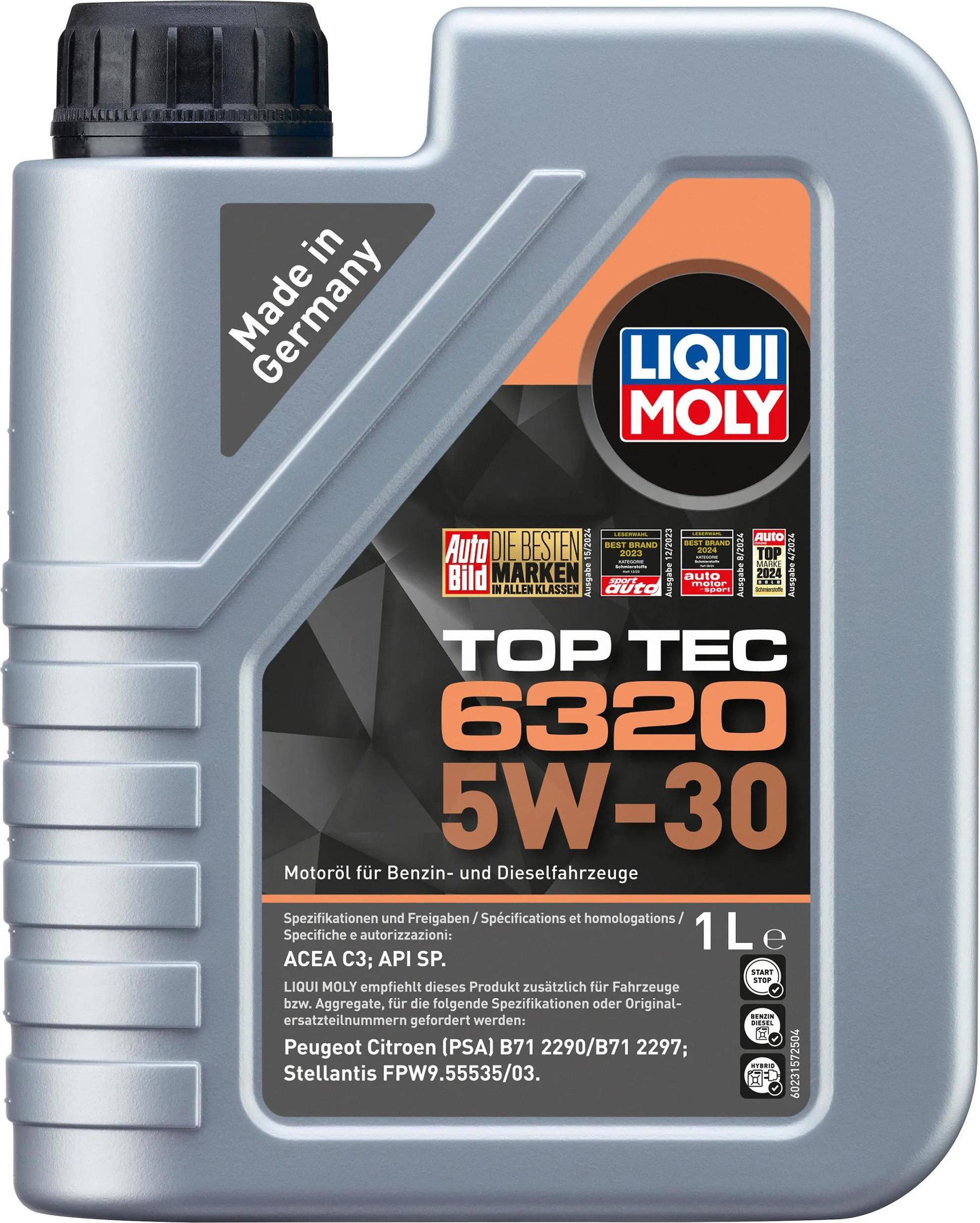 LIQUIMOLY LIQUI MOLY Motoröl "Top Tec 6320"SAE 5W-30, Synthese Technol 23157