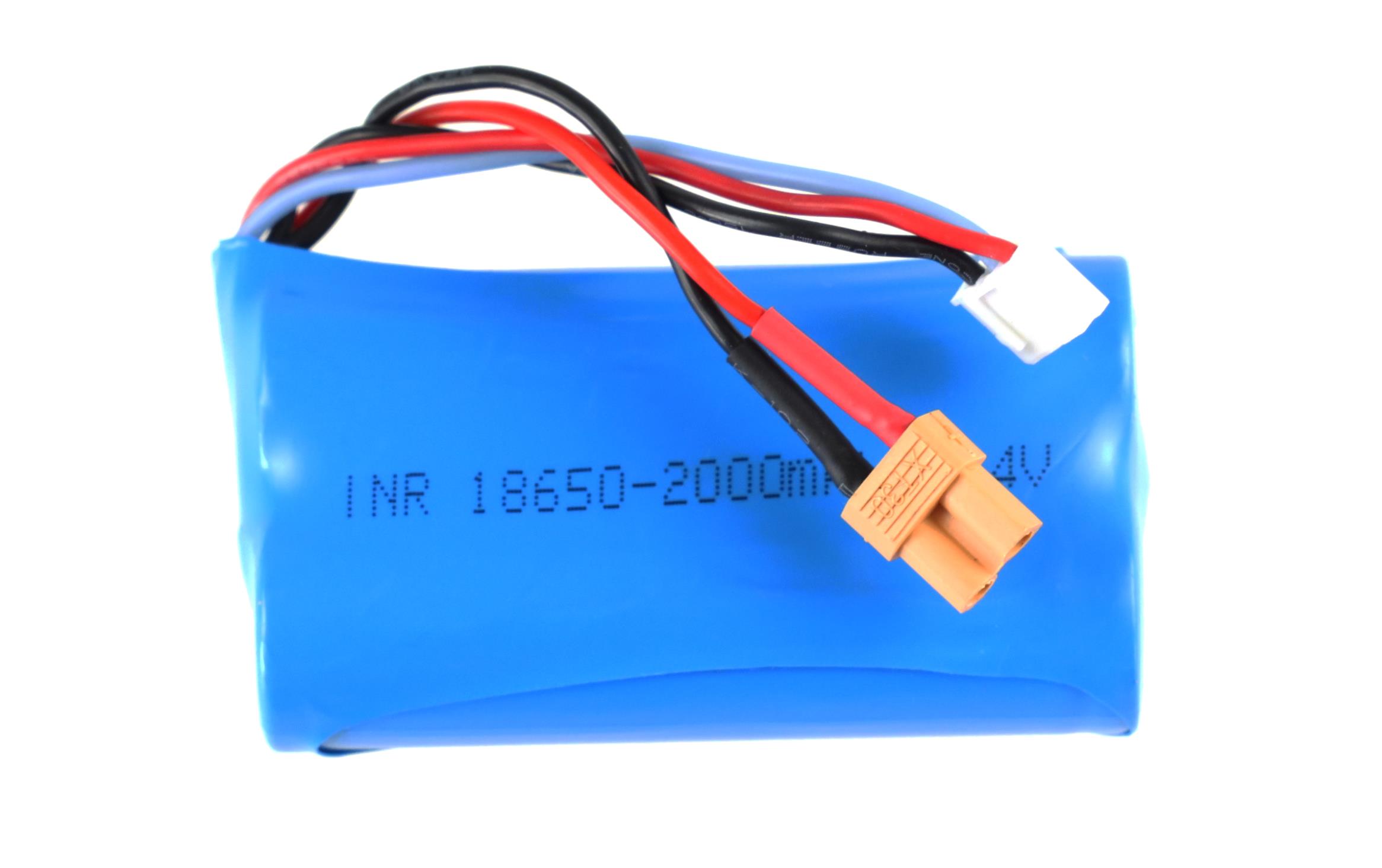 Batteria Li-Ion 7.4V 2000mAh Con Spina XT30 Per Pale Gommate Amewi 22343 22416 22500 - 3