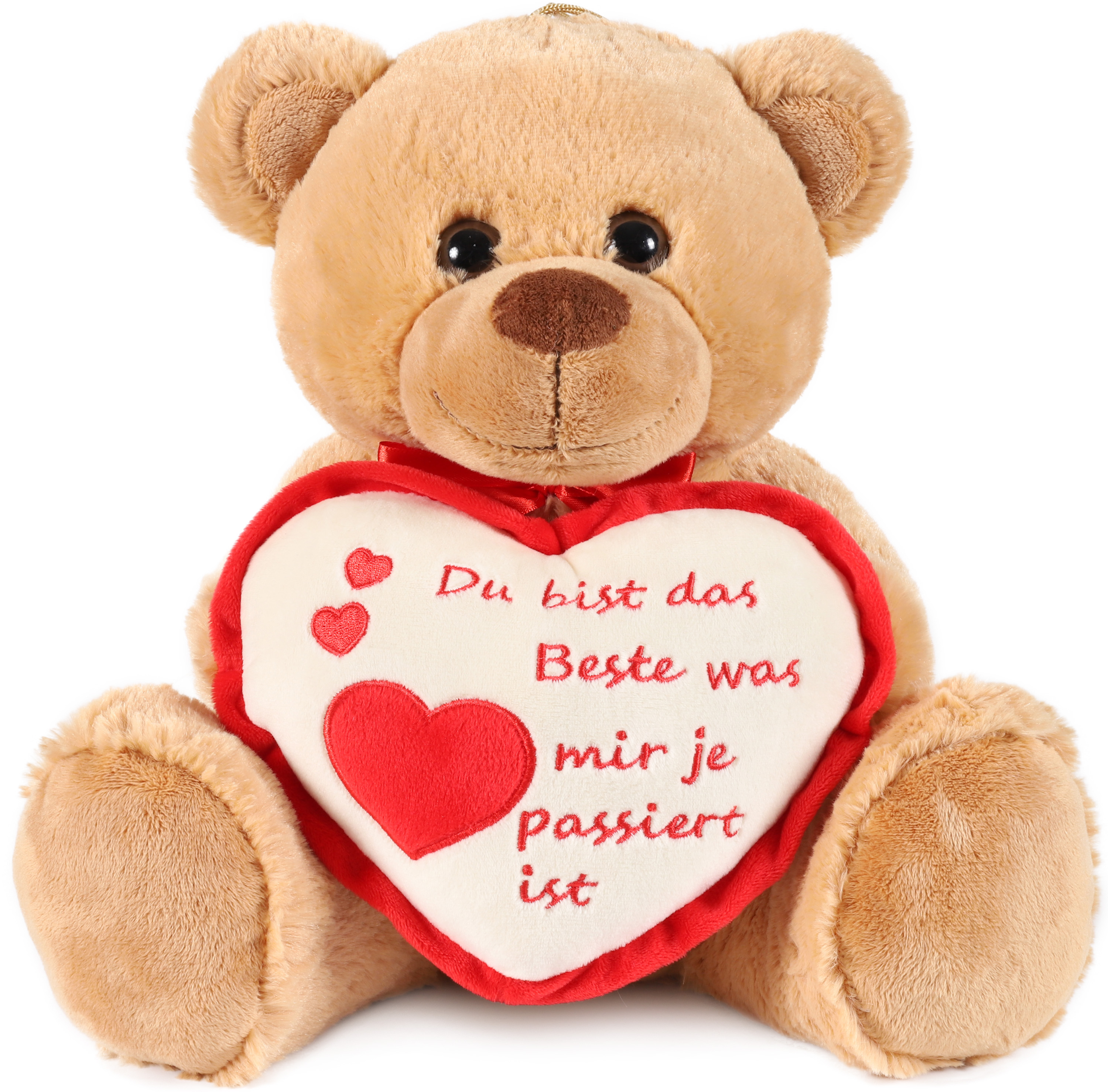 Brubaker Teddy Plüschbär Mit Herz Rot Beige - | Kaufland.de